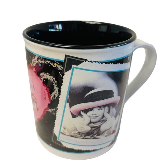 Kim Anderson Pretty as a Picture Enesco Ceramic Mug 1996 Black Interior China Vi - Picture 1 of 4